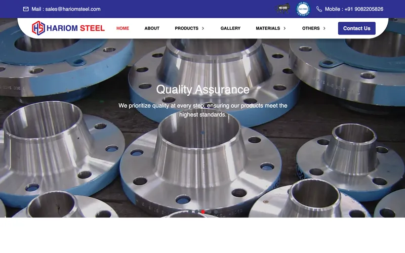 Hariom Steels — Fastners and Fittings Company